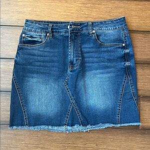 Kensie Dark Blue Denim Mini Skirt
